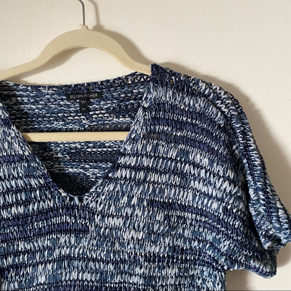 EILEEN FISHER Brushstroke V-Neck Knit Top - Picture 3 of 3